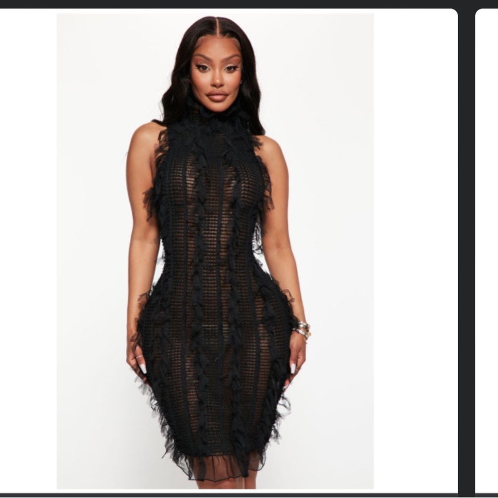 🖤 BLACK MESH DRESs